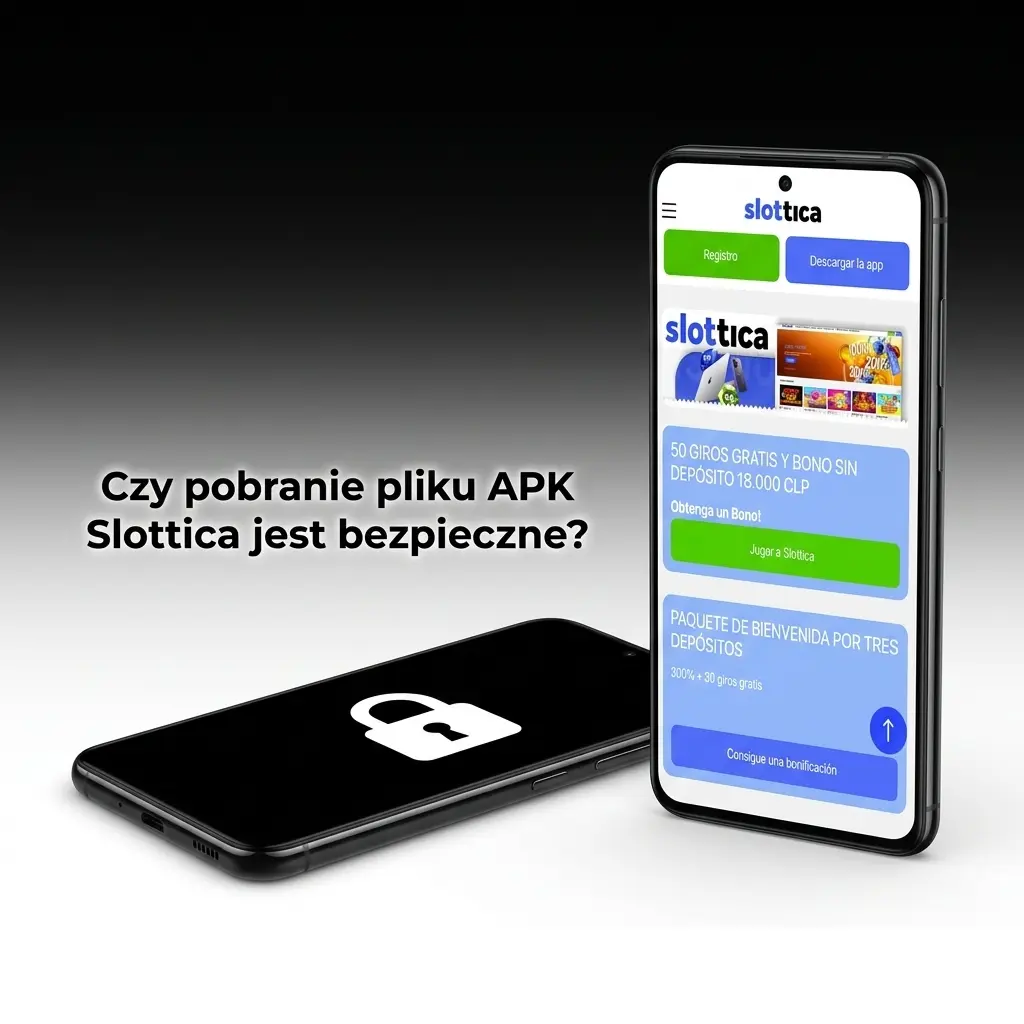 Bezpieczne pobieranie pliku APK Slottica z licencją Curacao i szyfrowaniem SSL 256-bit