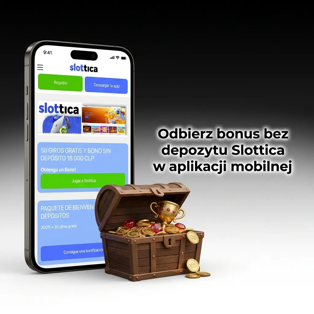 Bonus bez depozytu Slottica w aplikacji mobilnej na Androida i iOS – instrukcja aktywacji bonusu powitalnego 200%.