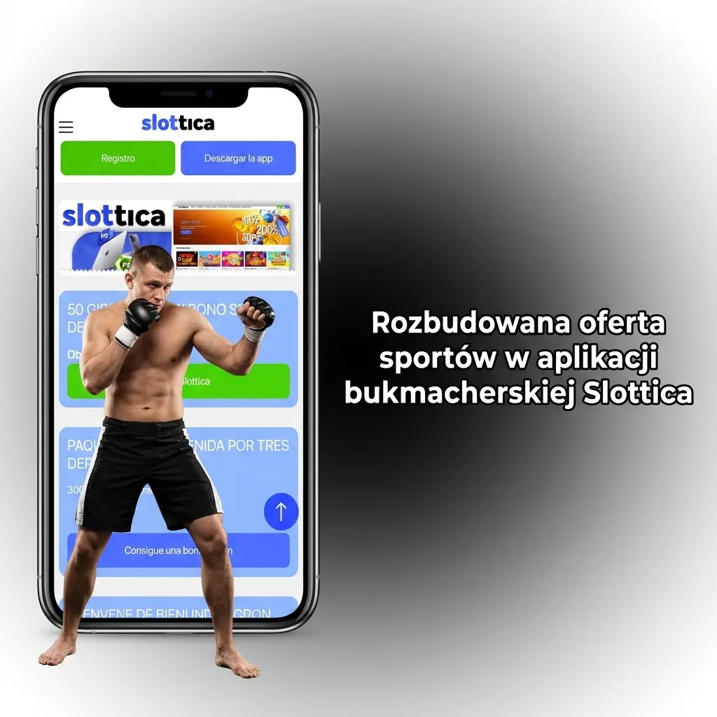 Szeroka oferta zakładów sportowych i esportowych w aplikacji bukmacherskiej Slottica z transmisjami live i statystykami.