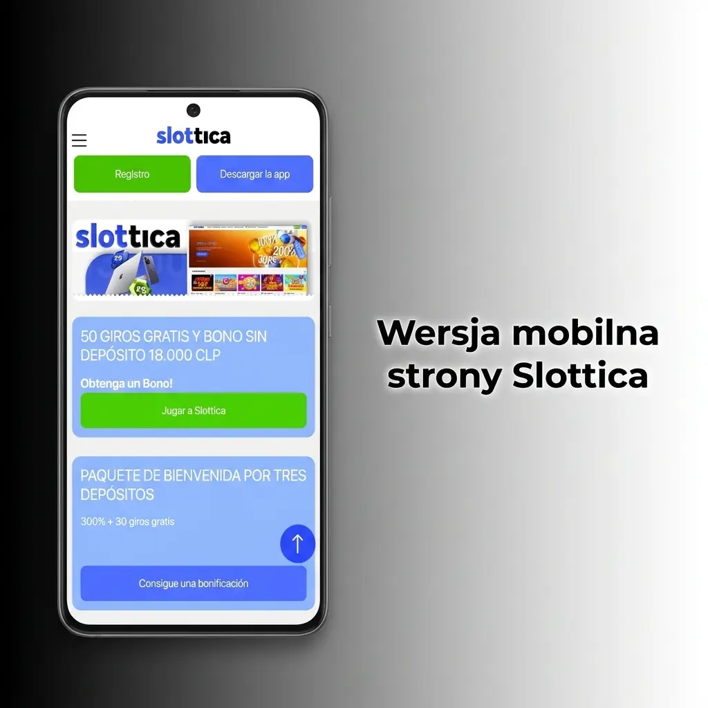 Wersja mobilna strony Slottica na smartfonie i tablecie - zakłady sportowe, kasyno na żywo bez instalacji